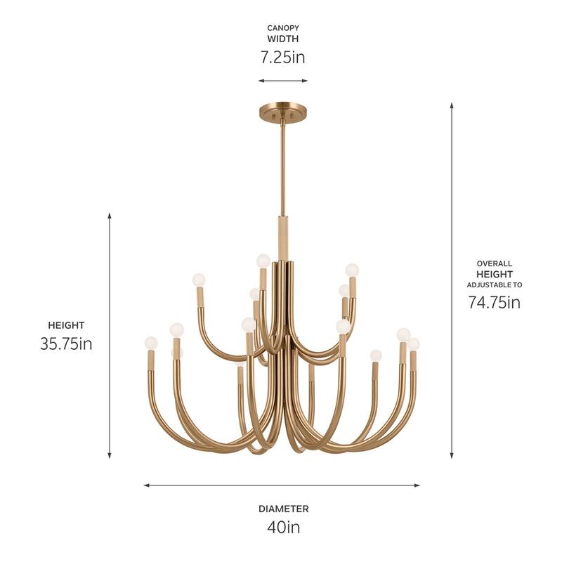 Kichler Lighting Odensa 40.25 in. 15-Light Chandelier