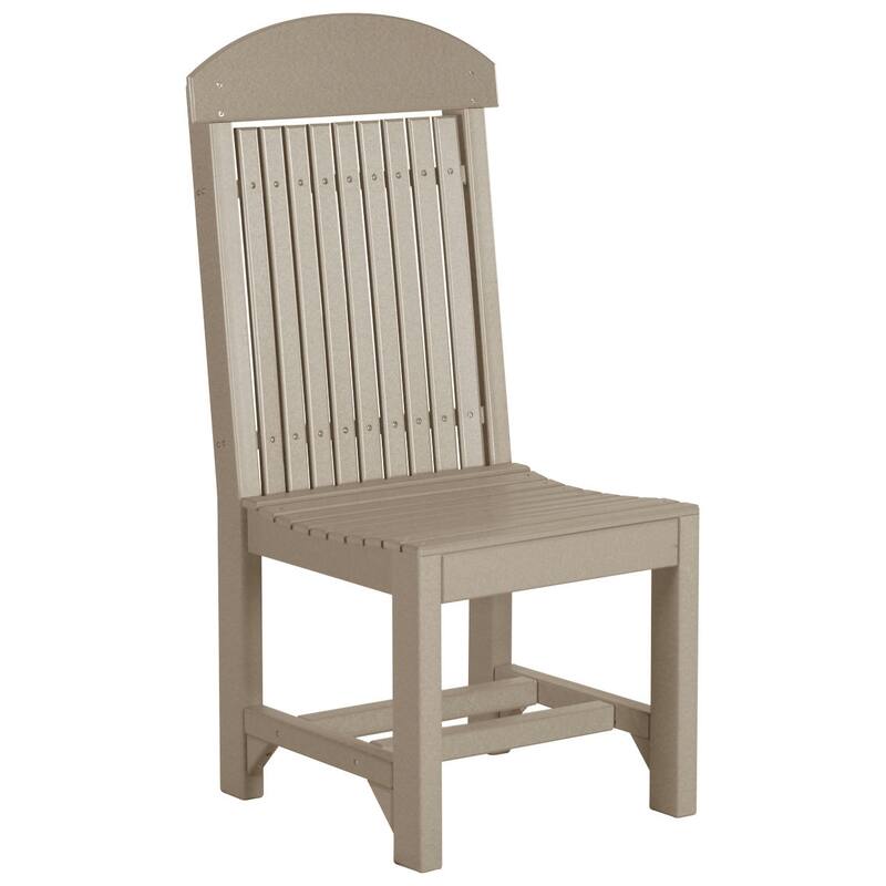 Set of 4 Poly Lumber Classic Dining Chairs - Side Chair - Weatherwood - Dining Height