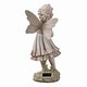 preview thumbnail 4 of 3, Girl Holding Butterfly Lighted Garden Statue Solar Powered LEDs