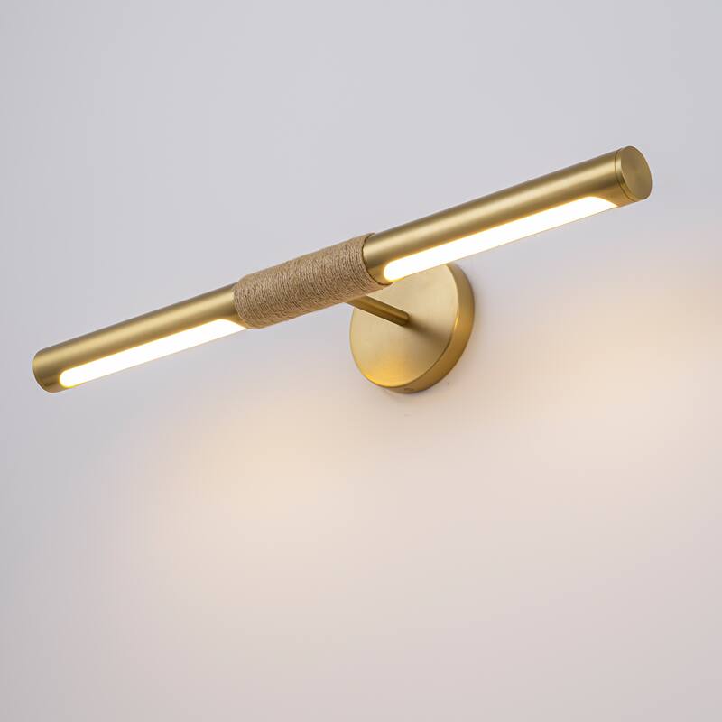 24" Mid-Century Modern Dimmable LED Bathroom Vanity Light Picture Light Art Lights for Wall - Gold