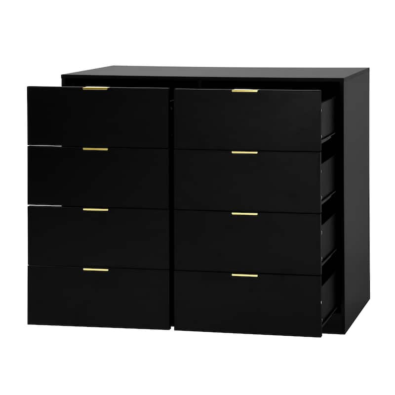 8 Drawers Dresser for Bedroom, Wood Bedroom Dresser Modern Drawer Chest, 8 Chest of Drawer, Tall Dresser for Closet