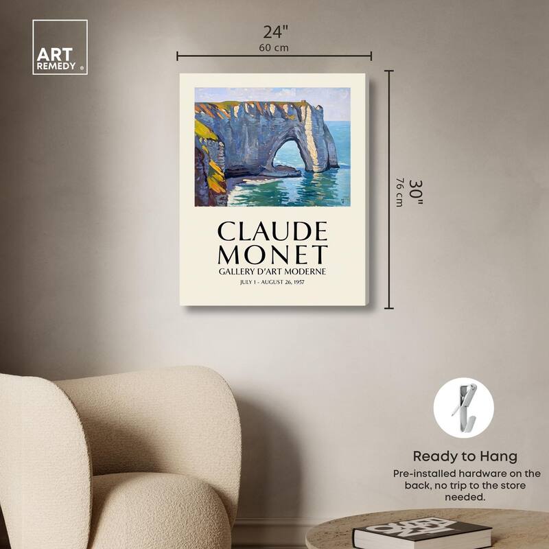 Seascape at Etretat Canvas by Art Remedy, Gallery Wrapped