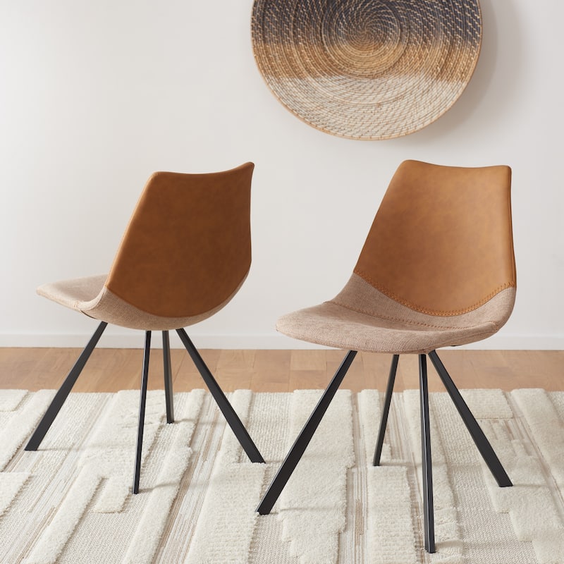 SAFAVIEH Gregoria Mid-Century Dining Chair (Set of 2) - 24 In. W x 19 In. D x 33 In. H - 24Wx19Dx33H