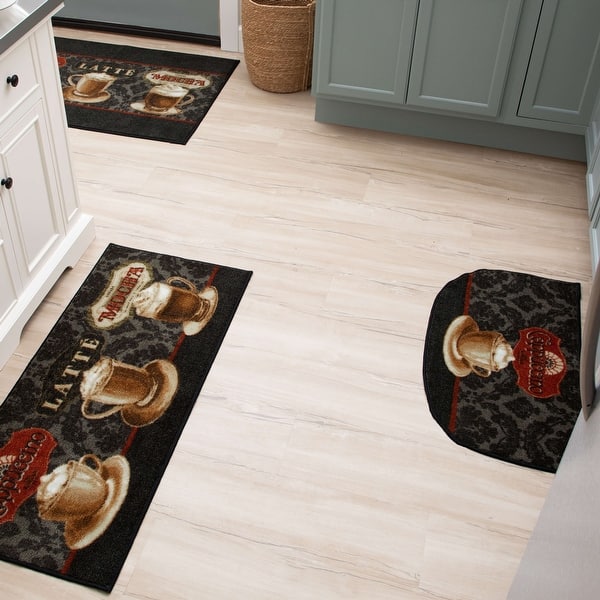 slide 2 of 11, Mohawk Home Coffee Moment Area Rug 3 Piece Set - Charcoal
