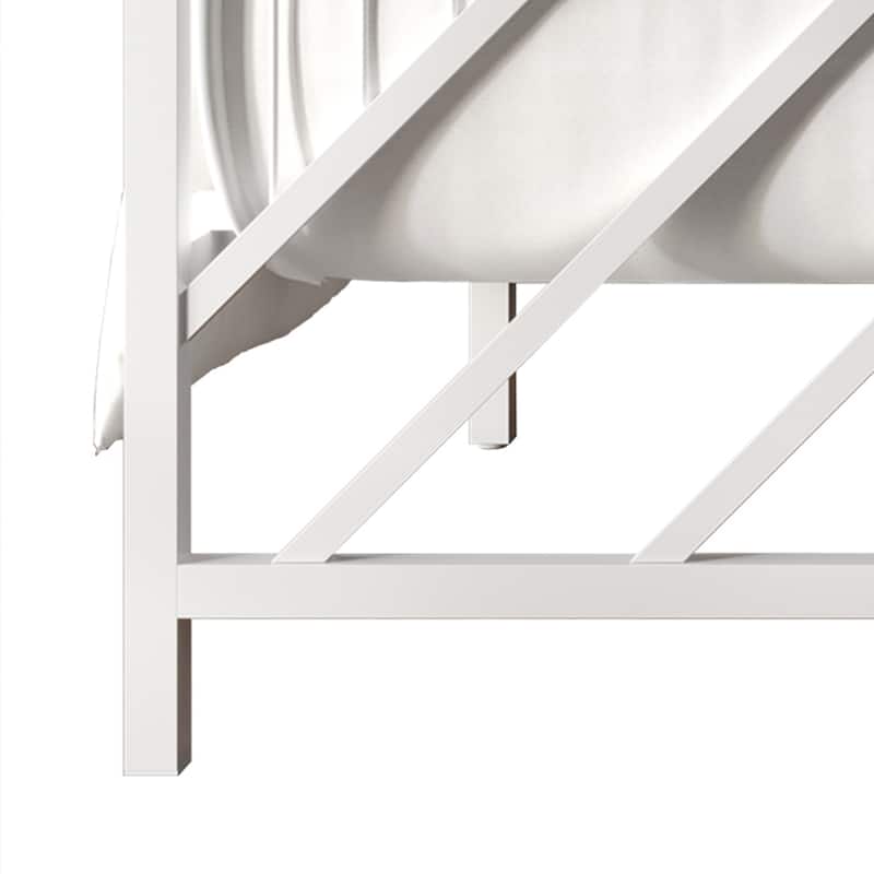CraftPorch Classic Geometric Slat Metal Platform Bed