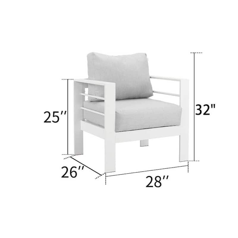 Royalcraft 2 PCS Aluminum Outdoor Armchair