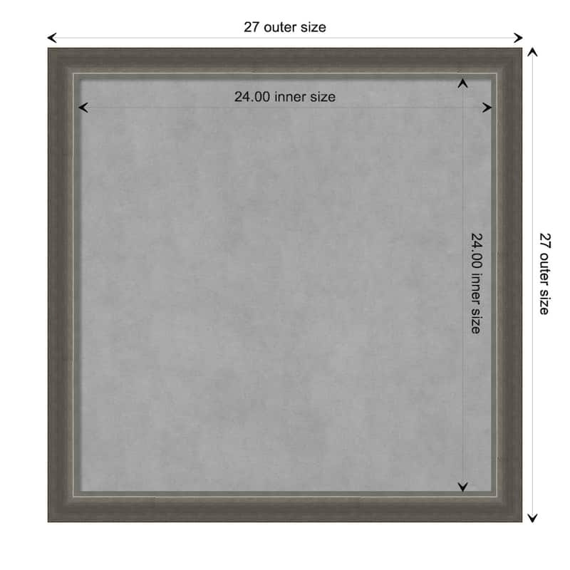 Amanti Art Domus Dark Silver Framed Magnetic Board - Board Size 24x24
