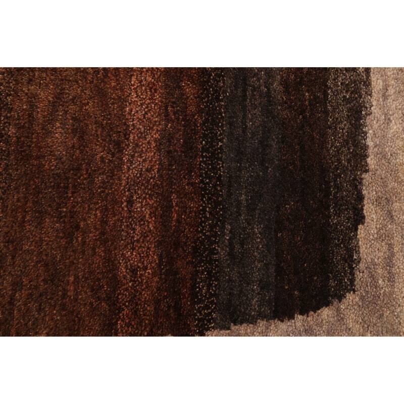 ECARPETGALLERY Hand-knotted Pak Finest Gabbeh Taupe Wool Rug - 4'11 x 6'10
