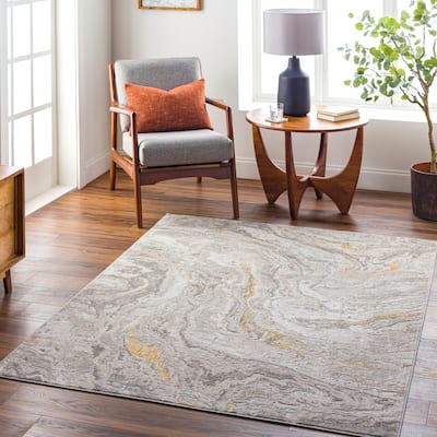 Livabliss Roswell Modern Abstract Swirl Area Rug