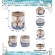 preview thumbnail 2 of 5, CoTa Global Silver Sea Sea Shell Candle Holder with Sea Shells & Rope - 3.2″Lx2.8″Wx2.8″H