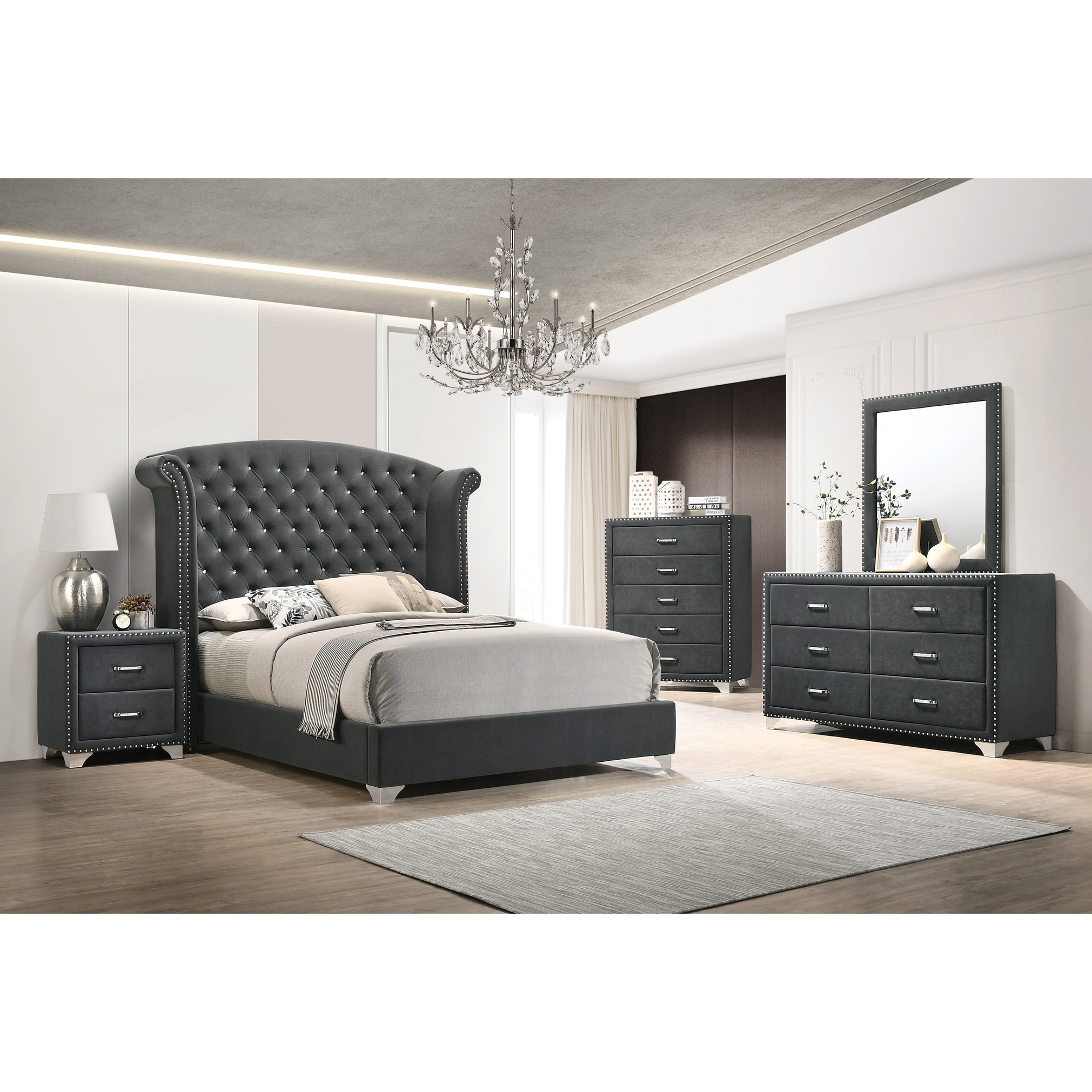 Silver Glam Bedroom Sets Bed Bath Beyond