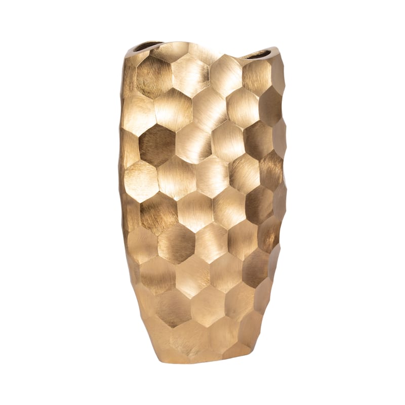 Sagebrook Home Metal, Honeycomb Vase
