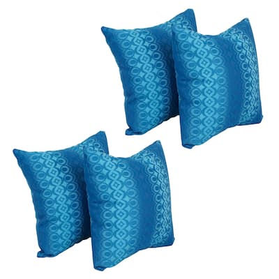 Blazing Needles 17-inch Square Throw Pillows (Set of 4)
