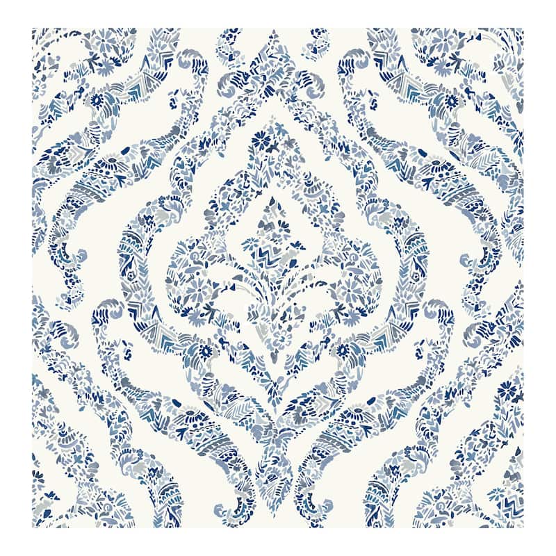 NuWallpaper Blue Guildford Peel & Stick Wallpaper - 216in x 20.5in x 0.025in