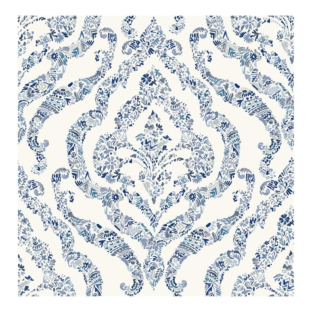 NuWallpaper Blue Guildford Peel & Stick Wallpaper - 216in x 20.5in x 0.025in