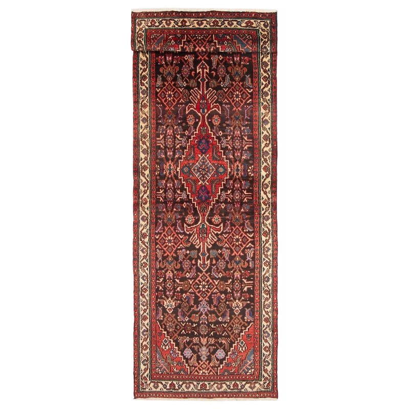 ECARPETGALLERY Hand-knotted Andelz Black Wool Rug - 3'2 x 10'2 - Black - 3'2 x 10'2