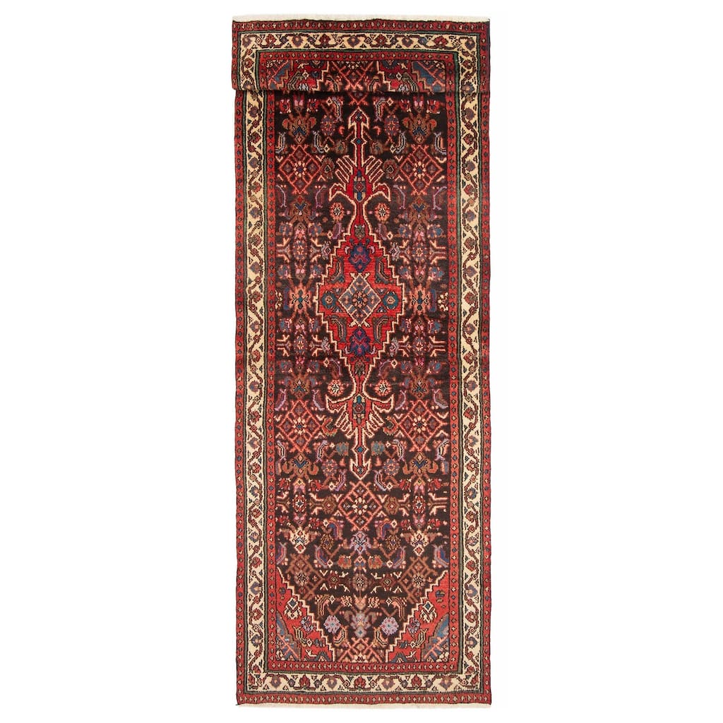 ECARPETGALLERY Hand-knotted Andelz Black Wool Rug - 3'2 x 10'2