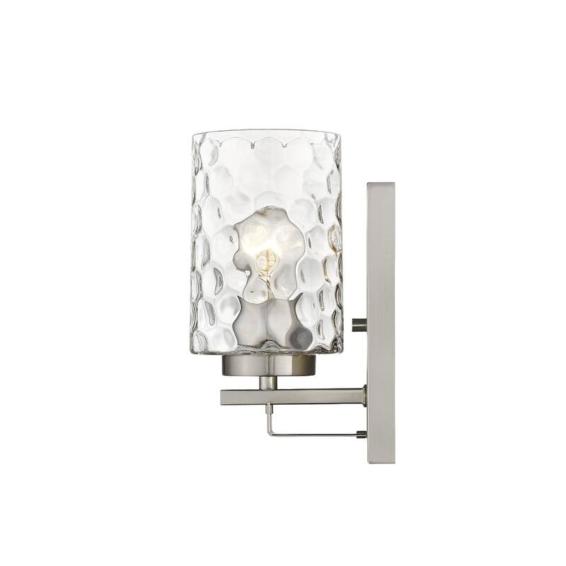 Transitional Hardwired Wall Sconce Light Fixture with Clear Glass Shade and Dimmable Damp Rated - 9.5" H x 4.75" W x 5.75" D