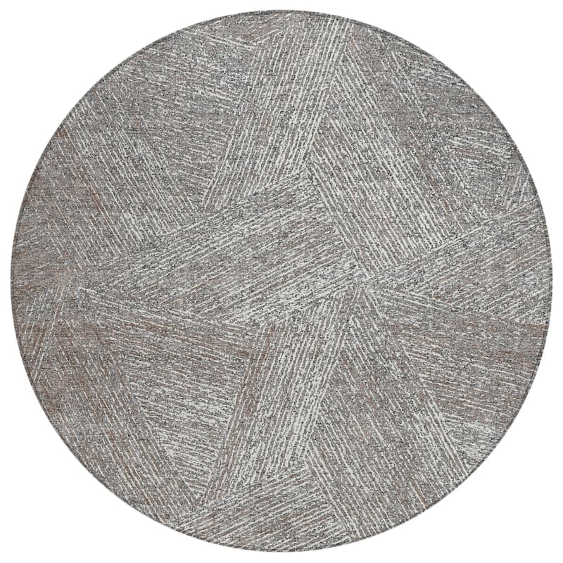 HomeRoots Abstract Transitional Rectangle Outdoor Rug