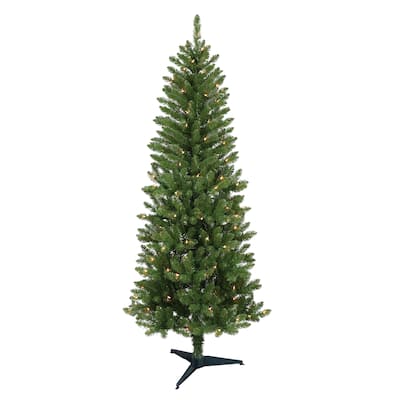 Puleo International Pre-Lit 4' Carson Pine Artificial Christmas Tree