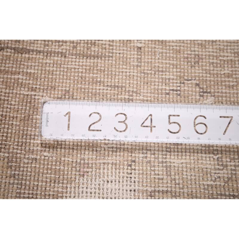 Brown & Orange Tabriz Persian Antique Rug Hand-Knotted Wool Carpet - 6'4"x 10'4"