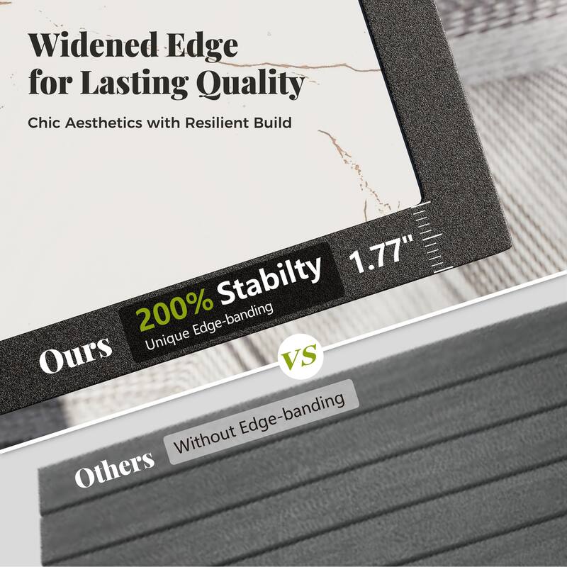 MAISON ARTS 37" Square Patio Dining Table Outdoor Furniture Table