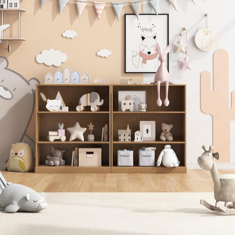 Doorless Wood Bookshelf Storage Cabinet Bookcase&Office Cabinet for Kitchen Bedroom Entryway Living Room Dinning Room