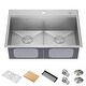 preview thumbnail 76 of 137, KRAUS Kore Workstation Drop-In Stainless Steel Kitchen Sink