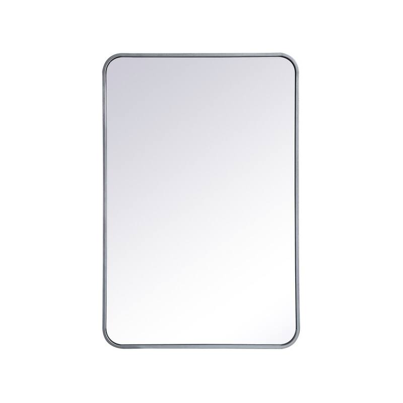 Ezra Soft Corner Metal Rectangular Mirror