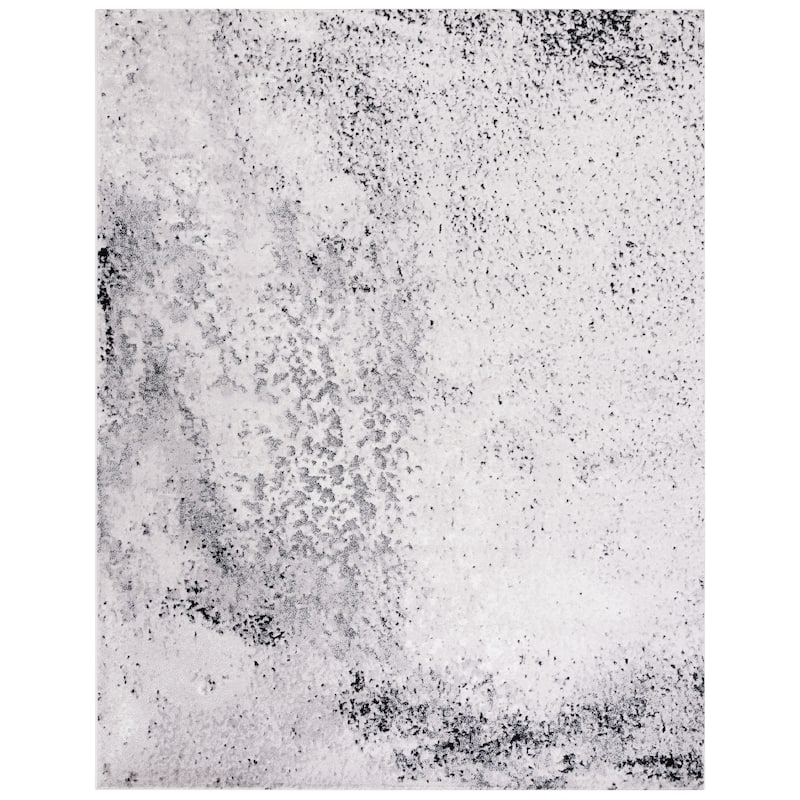 SAFAVIEH Skyler Lular Modern Abstract Rug - 9' x 12' - Silver/Black