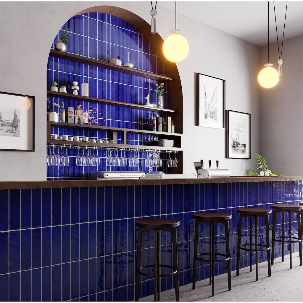 Merola Tile Viva Azul 3" x 12" Ceramic Wall Tile