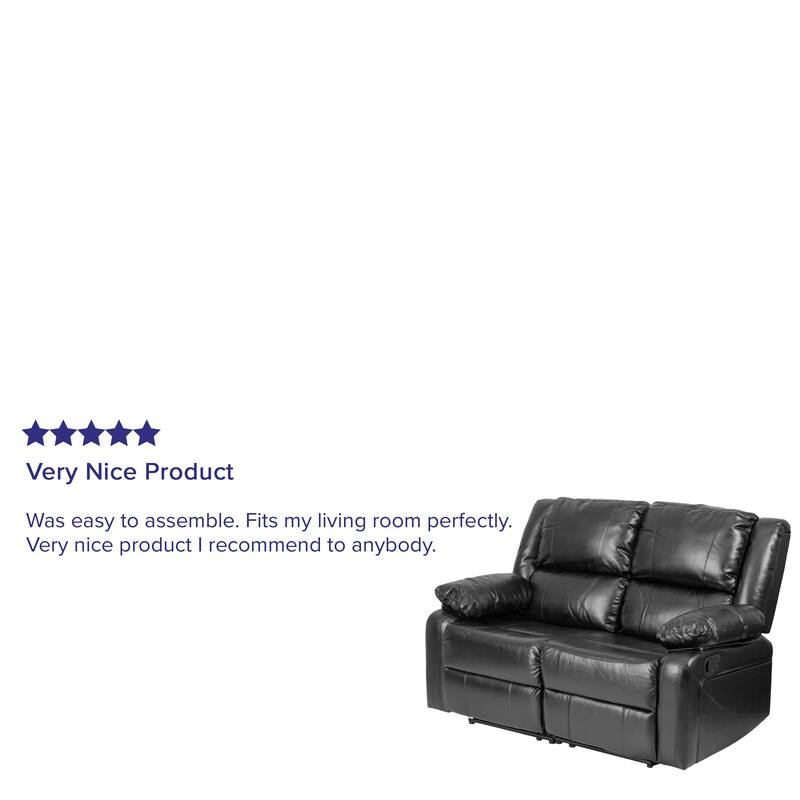 Contemporary Upholstered Recliner Loveseat with Headrests and Armrests - 56"W x 35" - 64"D x 38"H