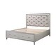 preview thumbnail 1 of 5, Glendena Beige and Champagne Tufted Bed with 2-Drawer California King