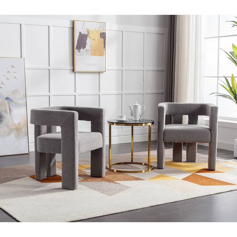 Fabric Upholstered Accent Dining Chair for Kitchen 2PCS