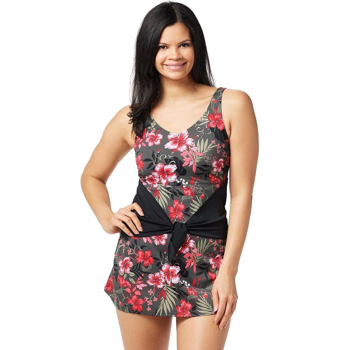 Denim and co swim dress clearance