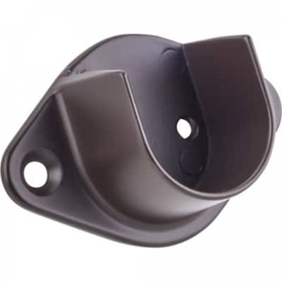 Hardware Resources Open Top Screw In Closet Rod Mounting Bracket for