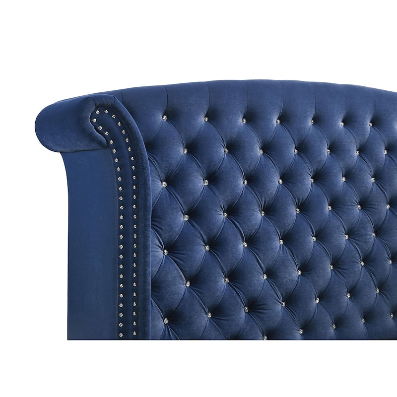 Melody Modern Classic Upholstered Wingback Bed