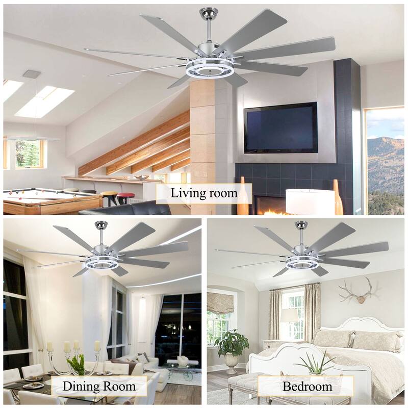 20"/24"/72" Oaks Aura Cotti Low Profile Dimmable Smart Ceiling Fan with Lights 6-Speed Flush Mount Modern Remote