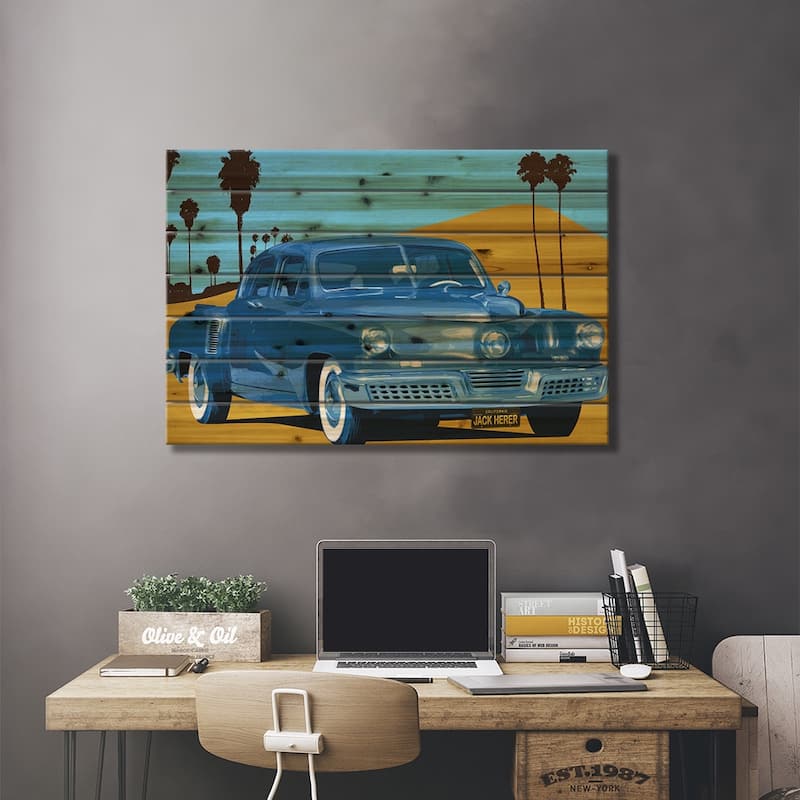 Jack Herer Automobile Print On Wood by High Art - Multi-Color