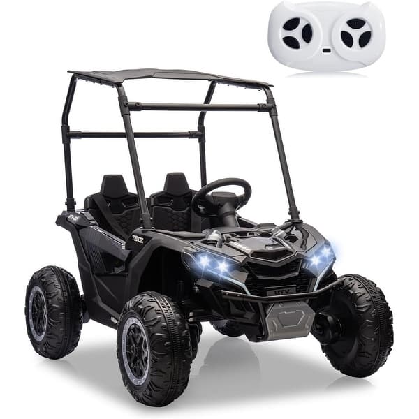 slide 2 of 35, 2 Seater Ride on Toys for Kids with 2.4G Remote Control Black