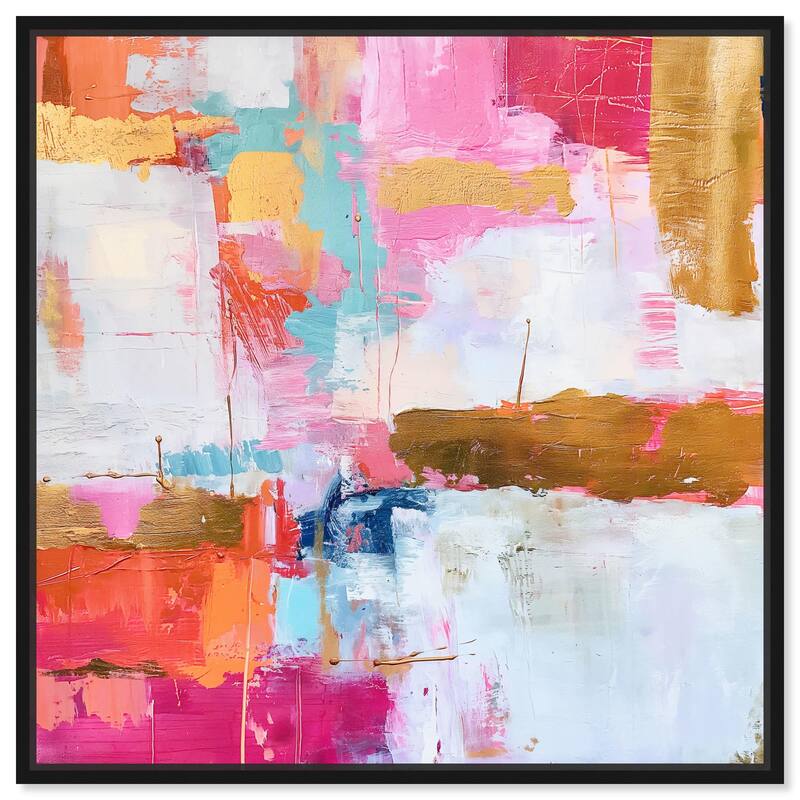 Exuberant Hues II Canvas by Art Remedy - Black - 16" x 16"