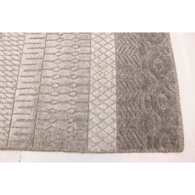 ECARPETGALLERY Hand Loomed Elysian Grey Rug - 5'7 x 7'10