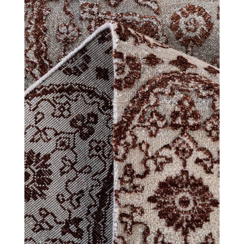Ikat One-of-a-Kind Hand-Knotted Area Rug, Gray - 8' 0" x 10' 0"