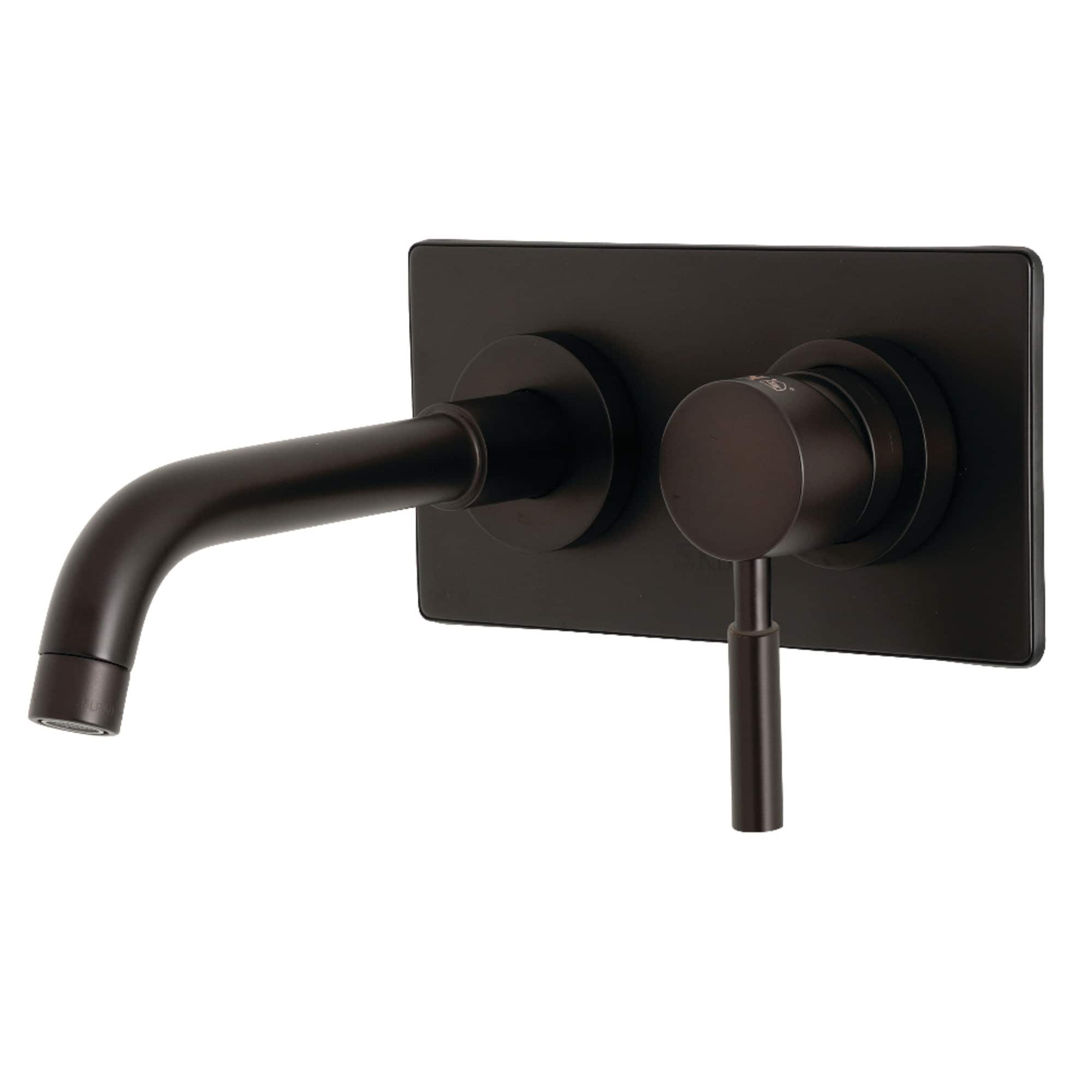 Kingston Brass Wall Mount Oil Rubbed Bronze Single Handle Bathroom Faucet