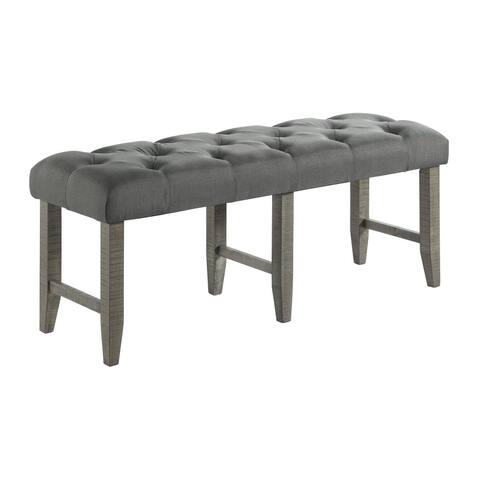 Industrial Charms Rustic Pine Upholstered Dining Bench