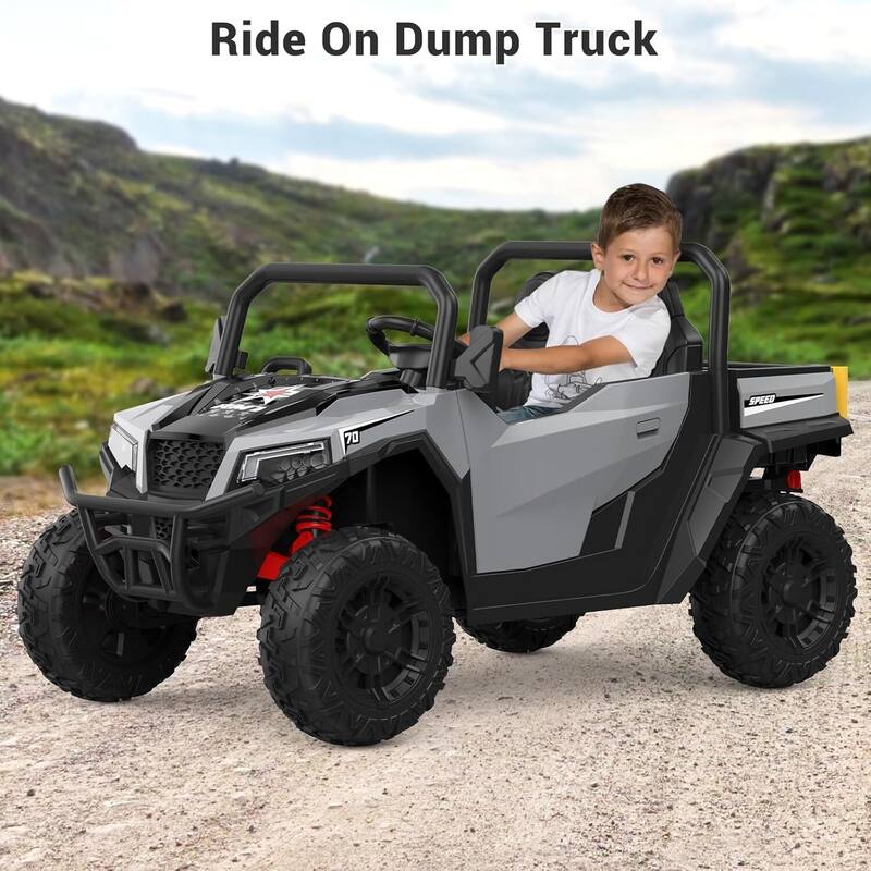 Electric 24V Ride on Dump Truck Toy with Remote for Kids Best Gift