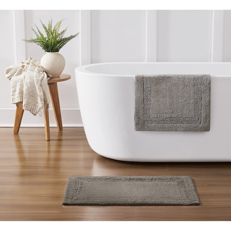 Royal Velvet Classic Cotton Bath Rug (Available in Multiple Sizes) - (2) 17x24 - Dark Grey