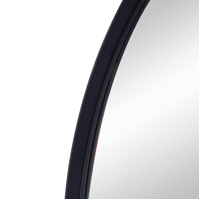 CUSchoice Classic Black Arched Mirror with Metal Frame - 24" x 36"