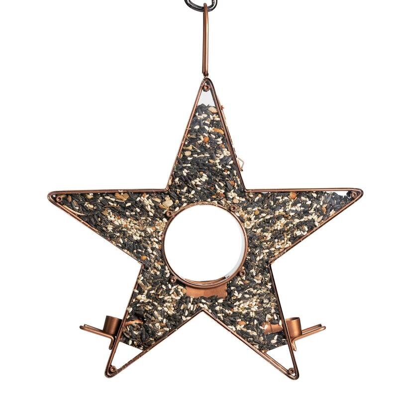 Star Fly-Thru™ Copper Bird Feeder by Good Directions