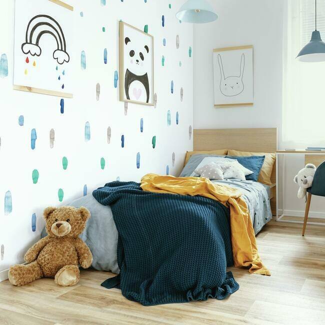 RoomMates Cool Watercolor Swatch Peel And Stick Wall Decals Bed Bath